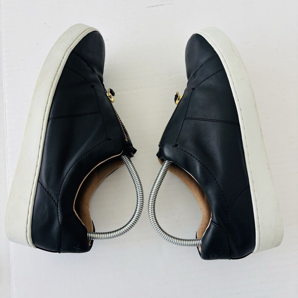Vionic Ellis Black Leather Zip Sneakers Orthotic Comfort Shoes Womens Size 9.5 - Picture 8 of 13